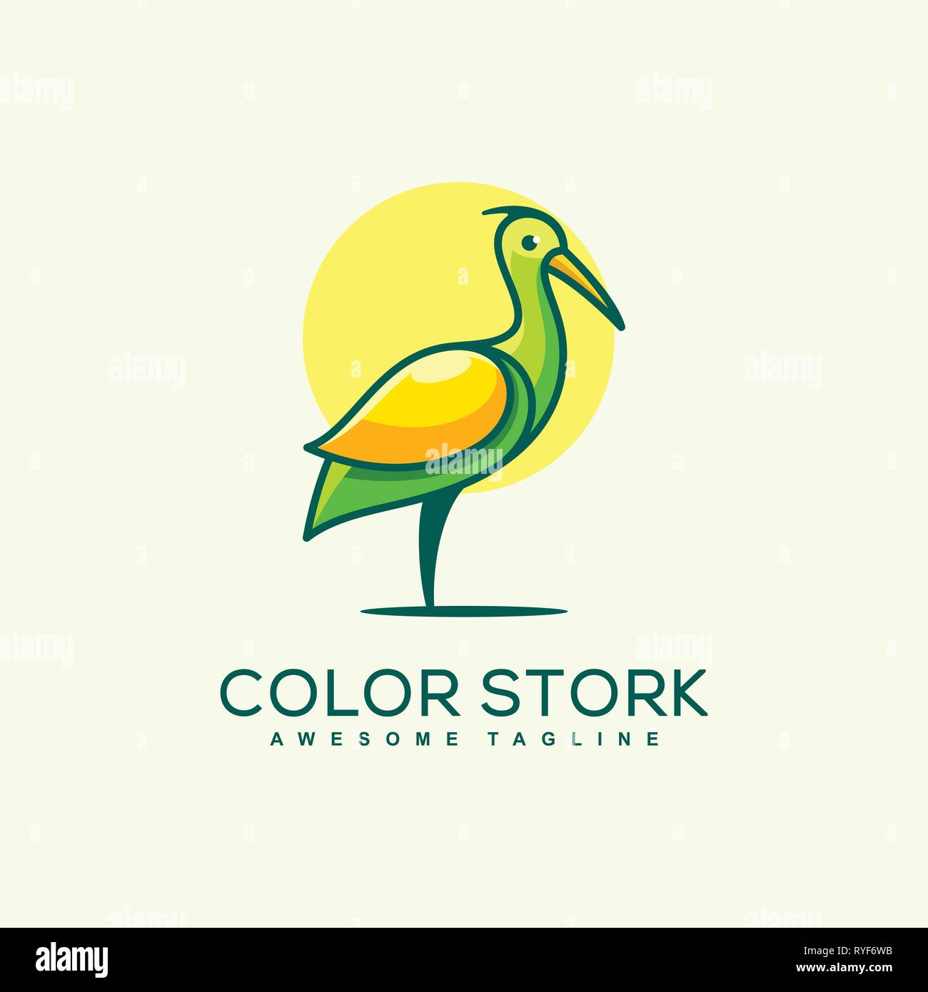 Stork Konzeption Illustration Vektor Design vorlage. Geeignet für kreative Industrie, Multimedia, Entertainment, Ausbildungen, Shop, und alle damit verbundenen busine Stock Vektor
