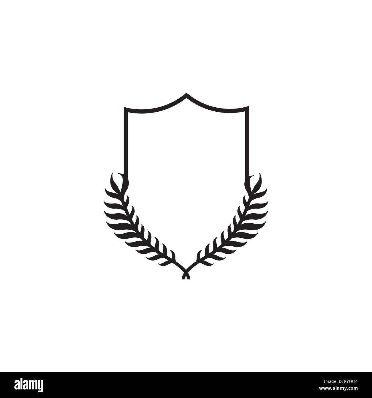 Blazon Vektor. Luxus Rahmen. Blazon vektor Emblem. VIP-Design Element für Monogramm, Boutique, Restaurant, Hotel, Stock Vektor