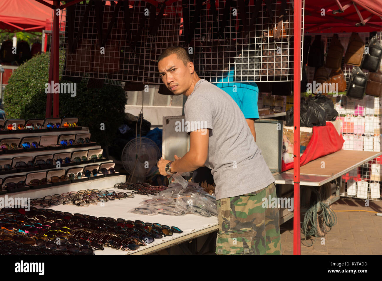 Street Market in Vientiane Stockfoto