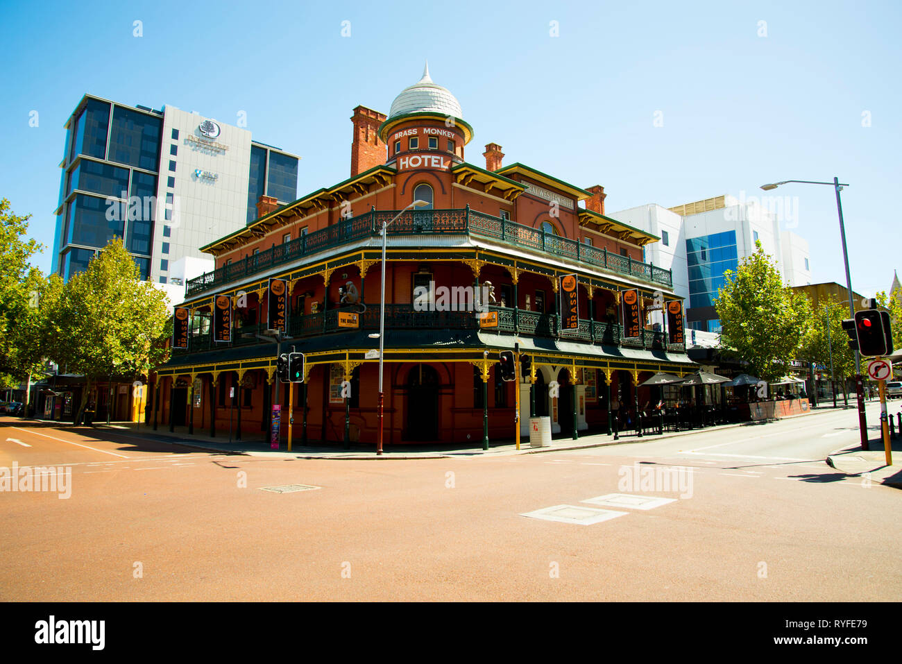 PERTH, Australien - 2. März 2019: Der Brass Monkey Hotel ist ein beliebtes Reiseziel und wurde in 1896 gebaut Stockfoto