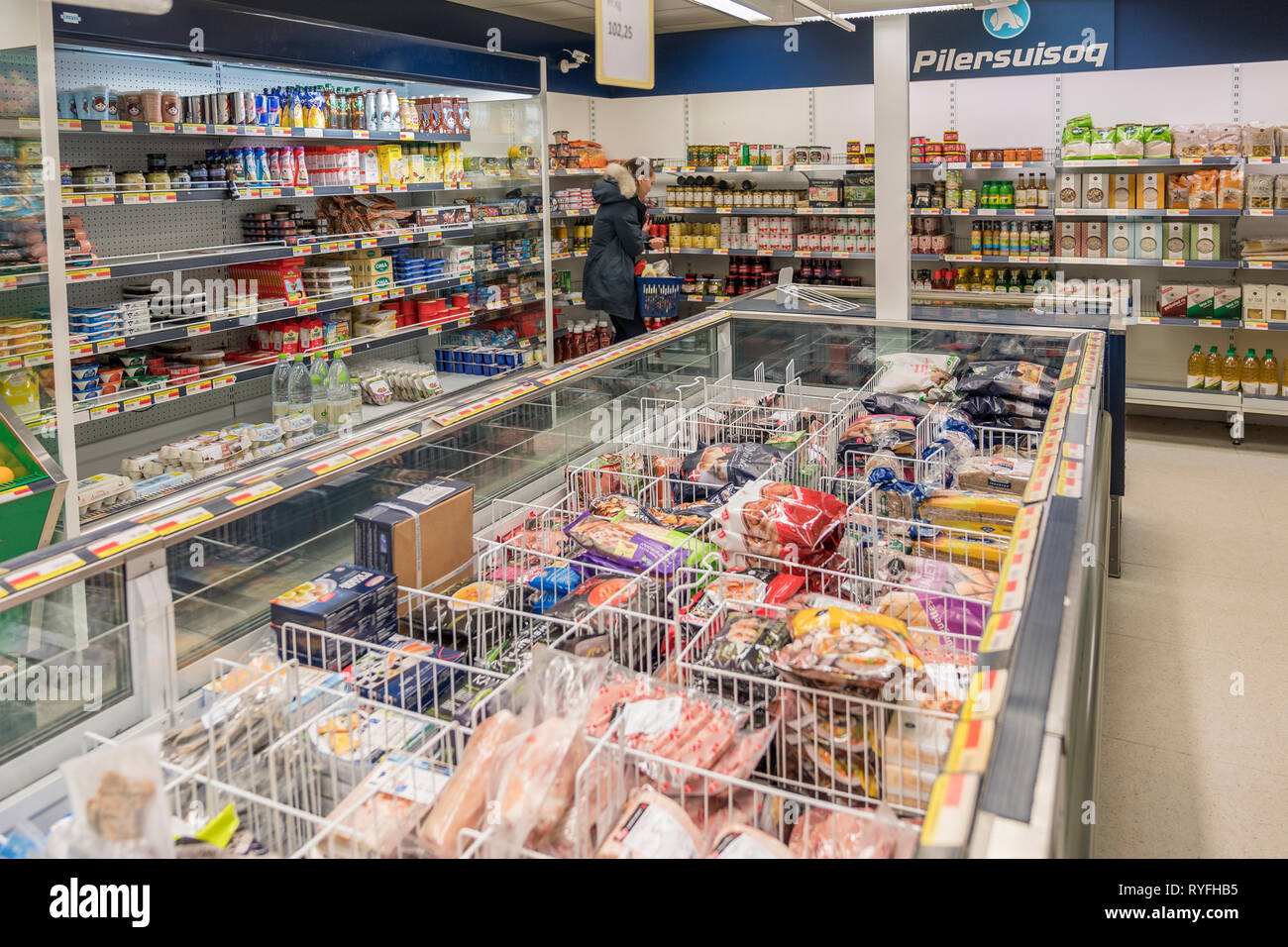 Convenience Store, Narsarsuaq, Südgrönland Stockfoto