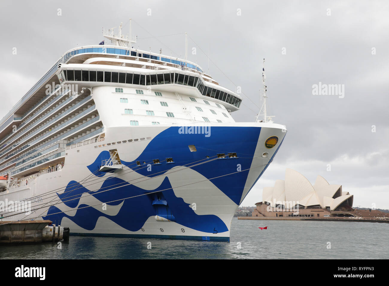 Majestic Princess Kreuzfahrtschiff am Overseas Passenger Terminal in Sydney, Australien. Stockfoto