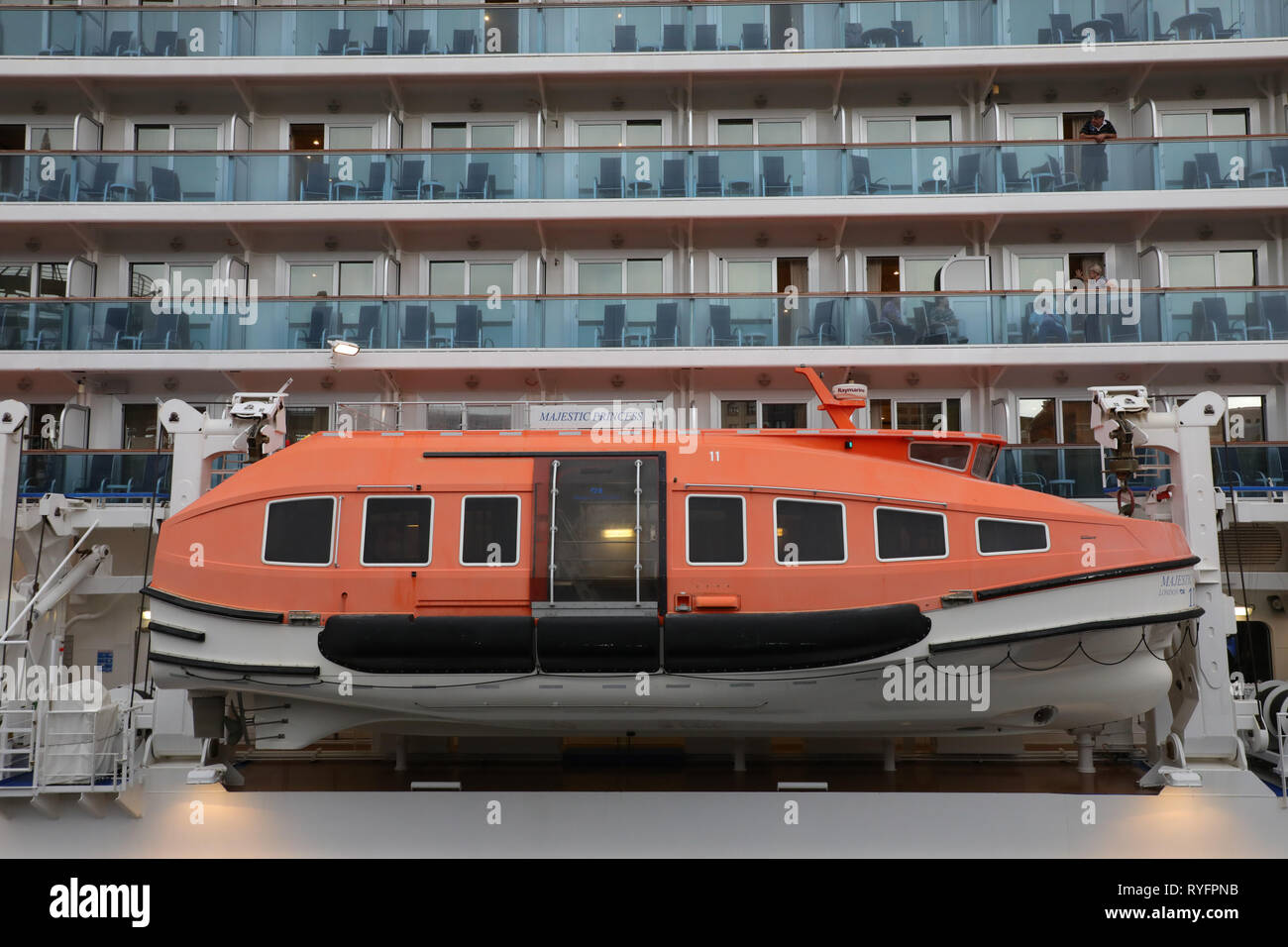 Majestic Princess Kreuzfahrtschiff am Overseas Passenger Terminal in Sydney, Australien. Stockfoto