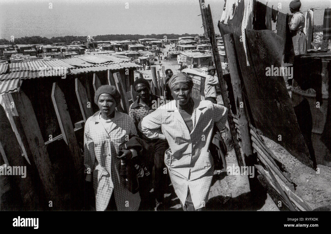 Die Apartheid in Südafrika, Kapstadt, Kreuzung Stockfoto