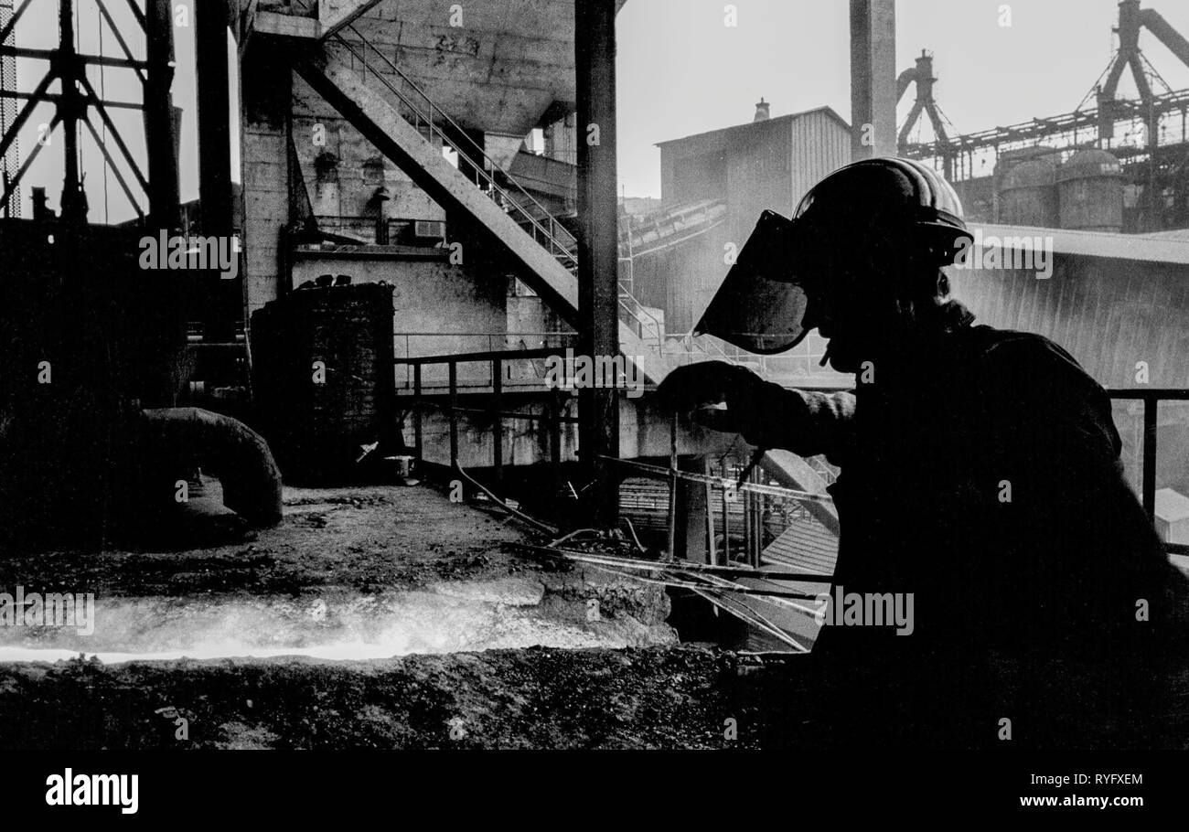 Stahlwerk in Longwy, Frankreich Stockfoto