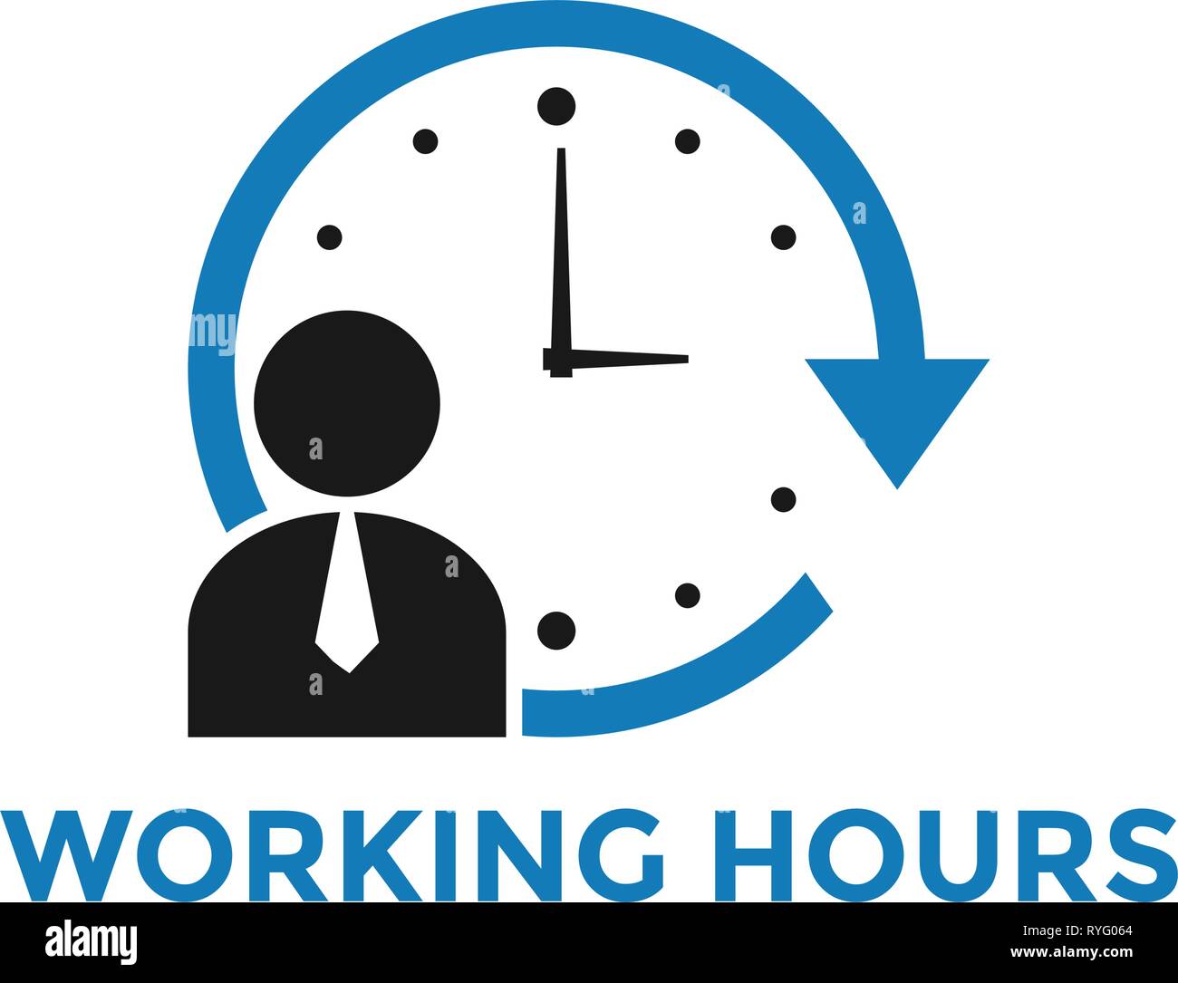 Arbeitszeit Icon Design Template Vector Isoliert Stock Vektorgrafik Alamy