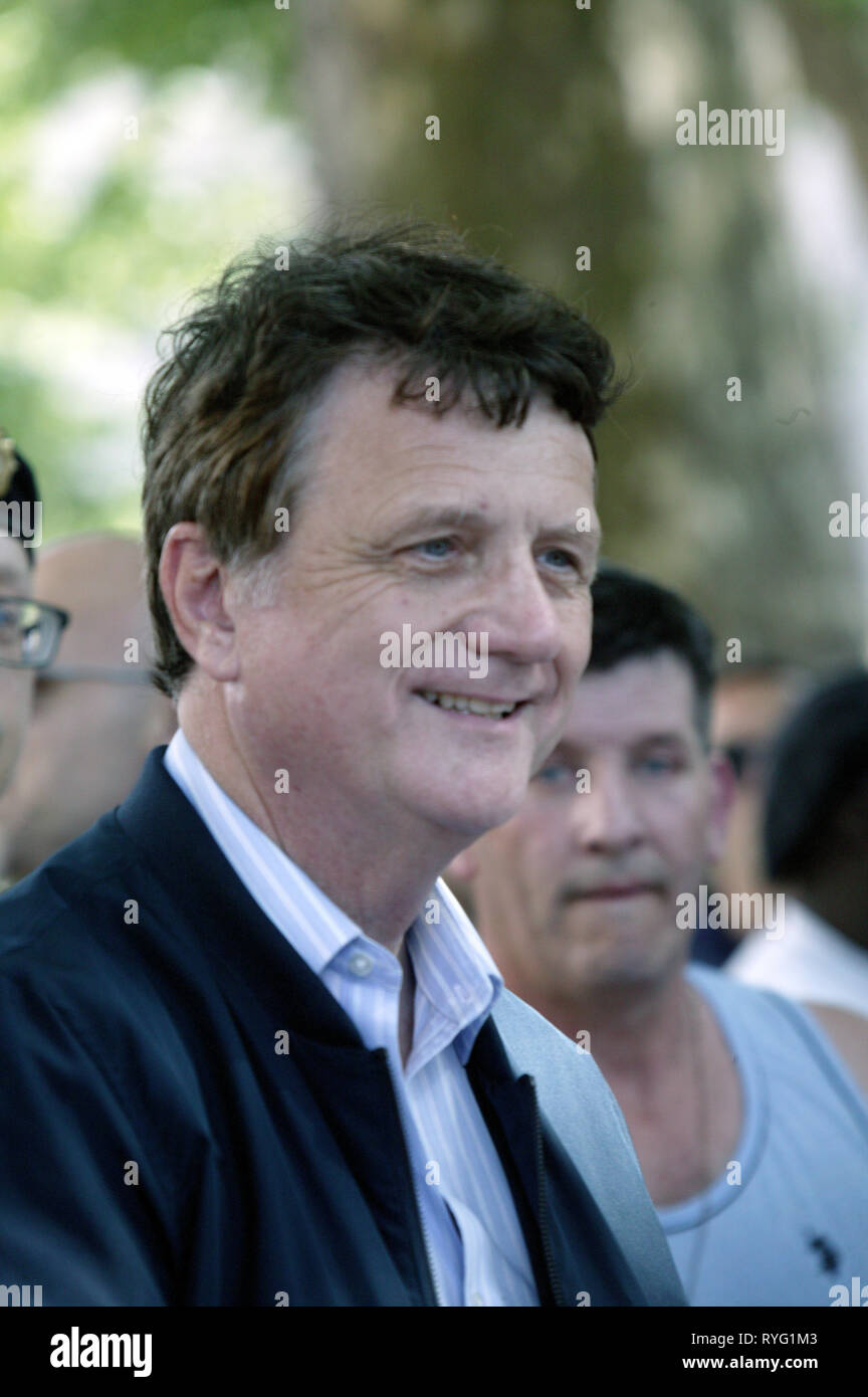 Gerard Batten bei der # freetommy Protest in London Stockfoto