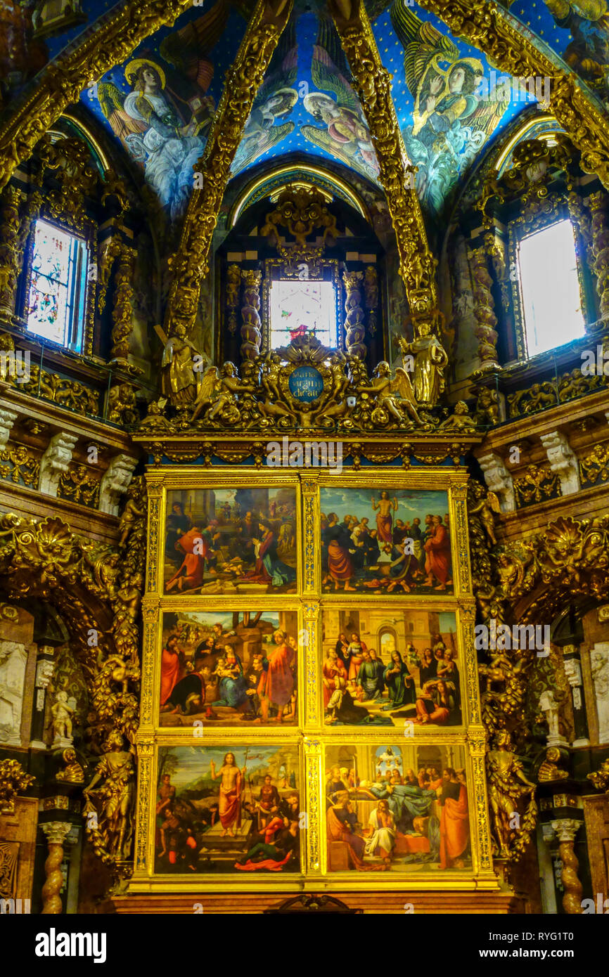 Valencia Kathedrale Altar Spanien Altarbild Stockfoto