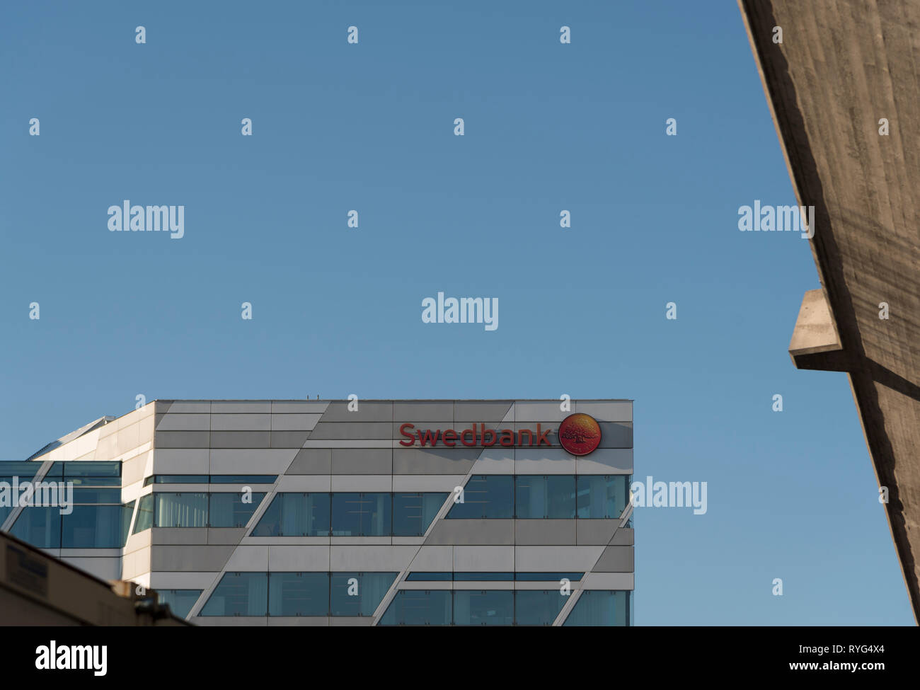 Swedbank Hauptsitz in Sundbyberg, Stockholm, Schweden Stockfotografie ...