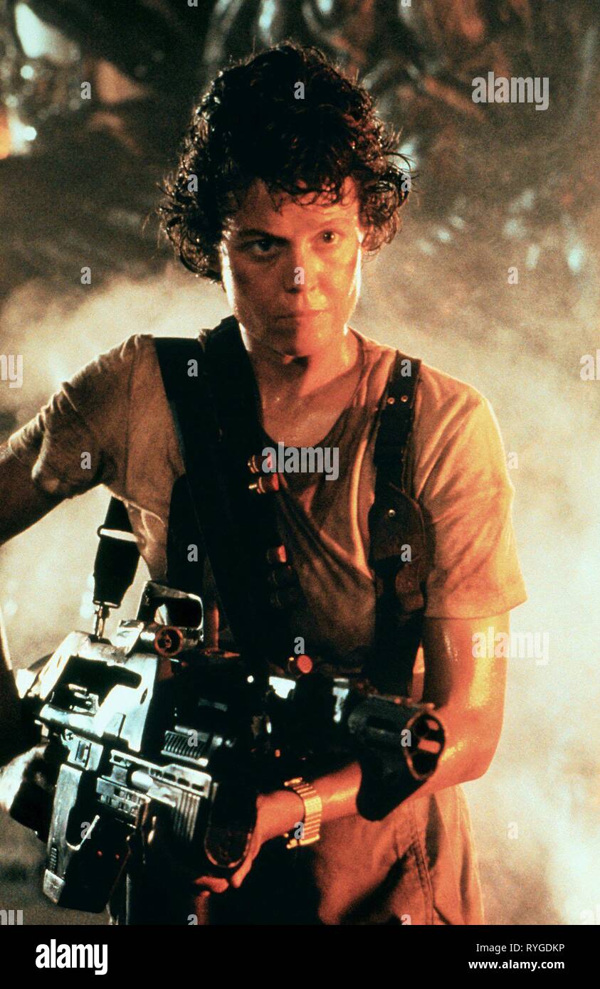 SIGOURNEY WEAVER, Aliens, 1986 Stockfoto