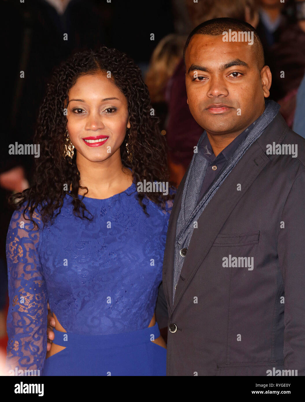 Nov 25, 2014 - London, England, UK - "Ungebrochen" - UK Premiere, roten Teppich Ankunft, das Odeon, Leicester Square Foto zeigt: Corporal Johnson Beharry V Stockfoto