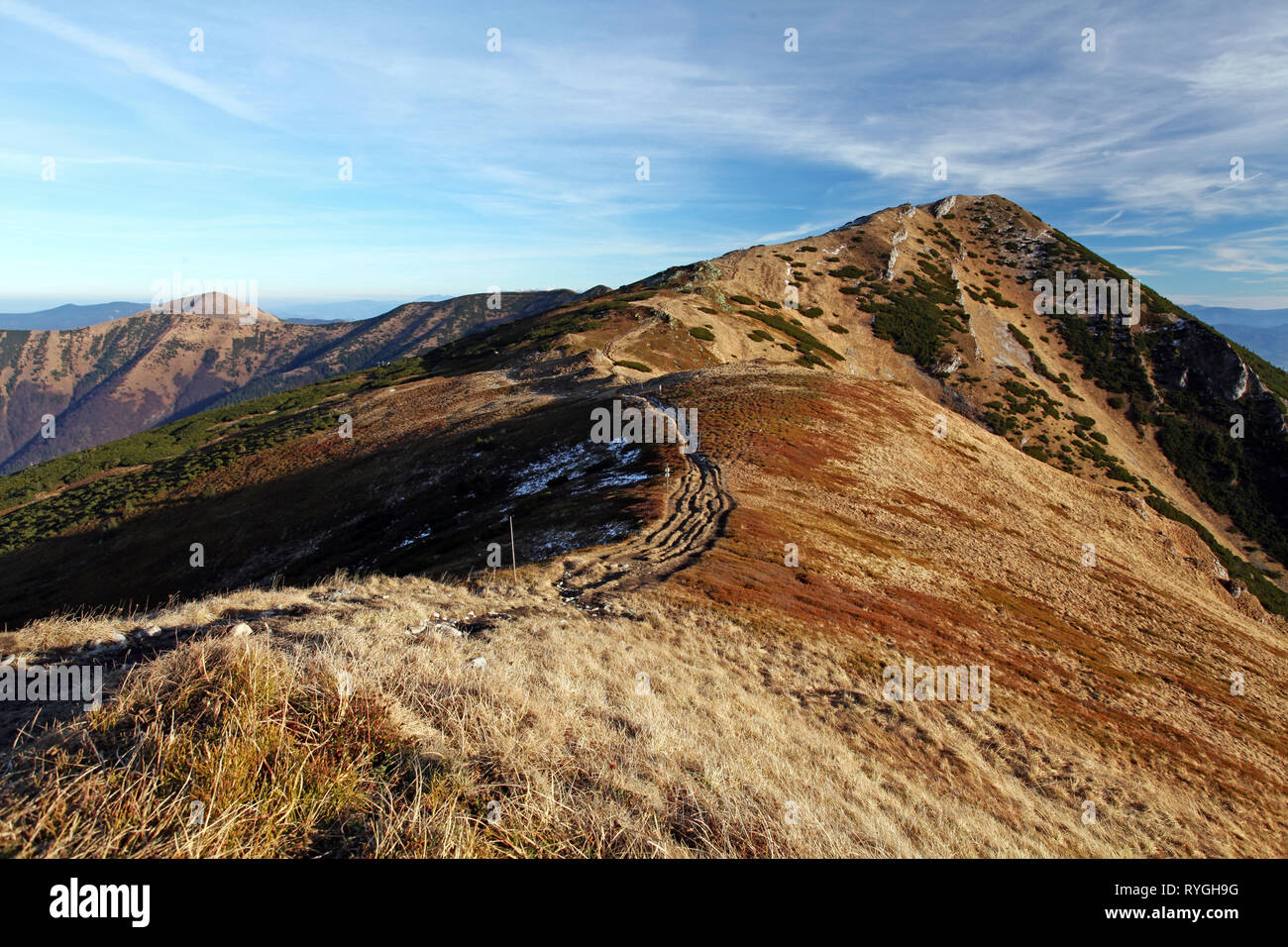 Herbst Berg in der Slowakei Landschaft - Mala Fatra Stockfoto