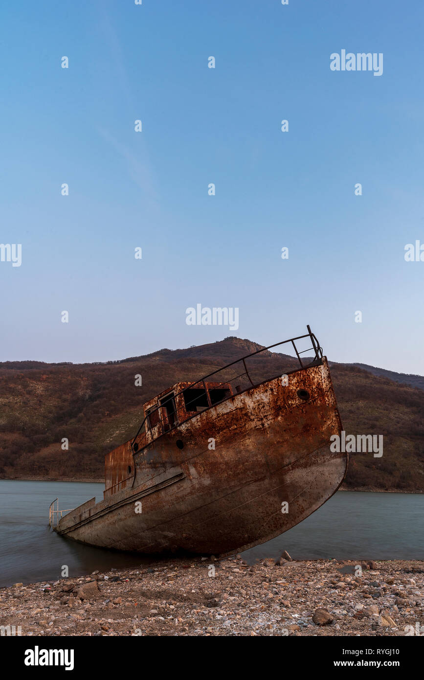 Alte rostige Wrack Schiff Stockfoto