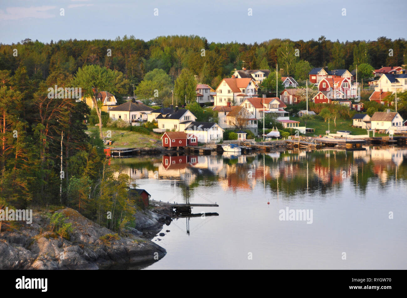 Schwedische Dorf Stockfoto