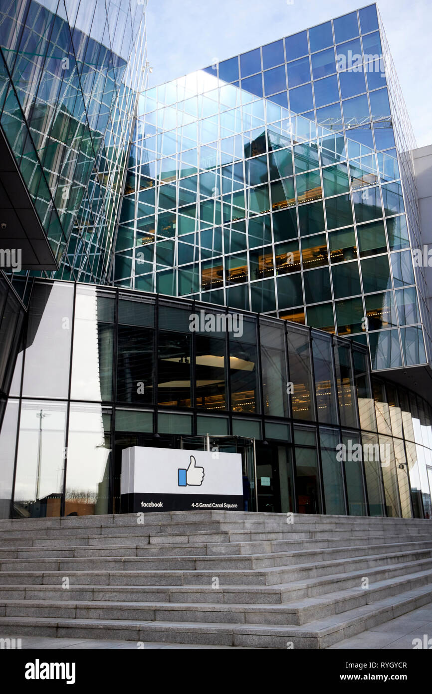 Facebook EMEA-Hauptsitz 4 Grand Canal Square Dublin Irland Europa Stockfoto