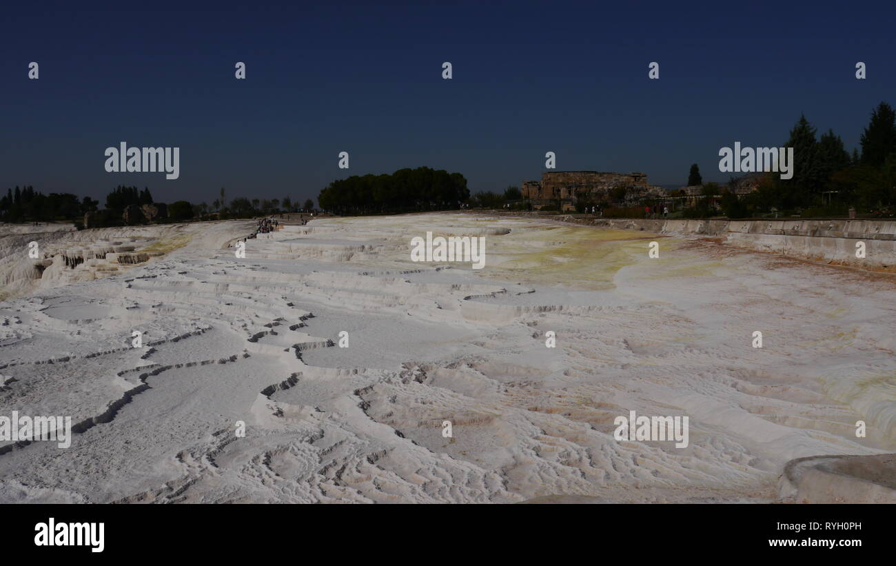 Baumwolle Schloss, Pamukkale Travertines, Denizli, Türkei Stockfoto