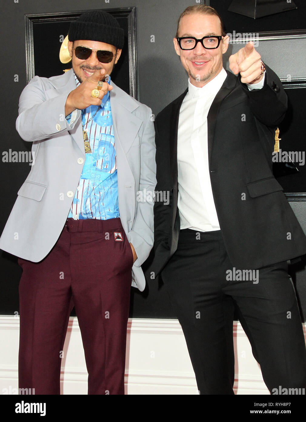 61. jährlichen Grammy Awards im Staples Center - Ankunft mit: Welshy Feuer, Diplo Wo: Los Angeles, Kalifornien, Vereinigte Staaten, wenn: 10. Feb. 2019 Credit: Adriana Barraza/WENN.com M. Stockfoto