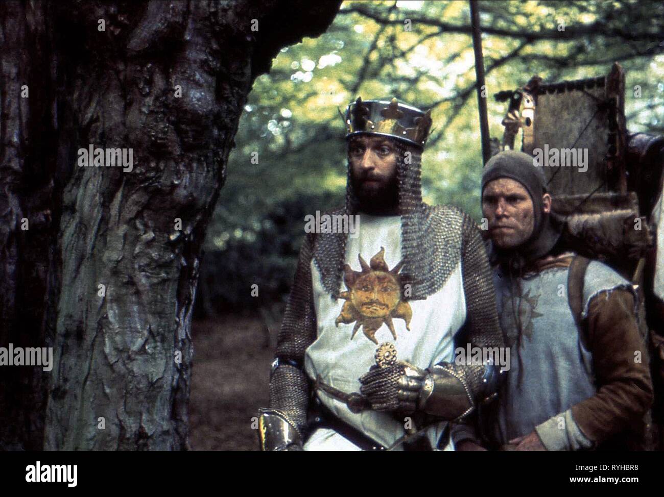 GRAHAM CHAPMAN, Monty Python und der Heilige Gral, 1975 Stockfoto