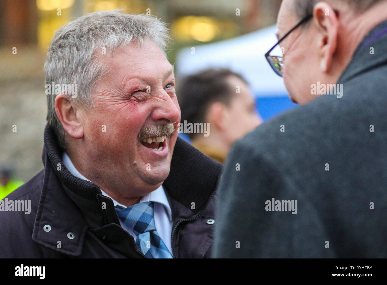 Westminster, London, Großbritannien. 13 Mär, 2019. Sammy Wilson, MP, DUP Democratic Unionist Party Mitglied des Parlaments für Osten Antrim. Credit: Imageplotter/Alamy leben Nachrichten Stockfoto