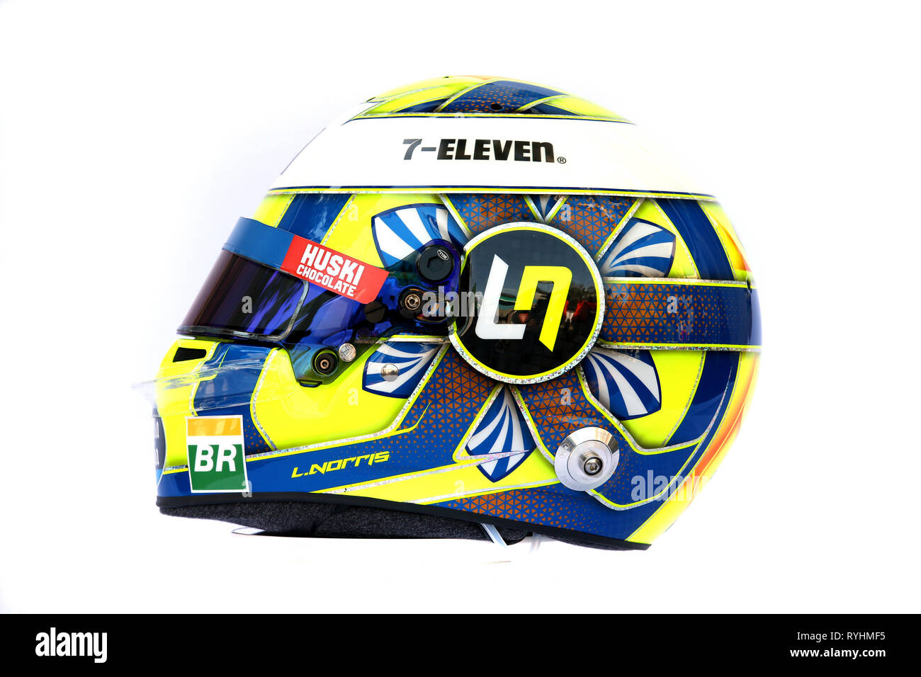 &#Xa9; Foto 4/LaPresse 14/03/2019 Melbourne, Australien Sport Formel 1 Grand Prix von Australien 2019 In der Pic: Der Helm von Lando Norris (GBR) McLaren MCL 34 Stockfoto