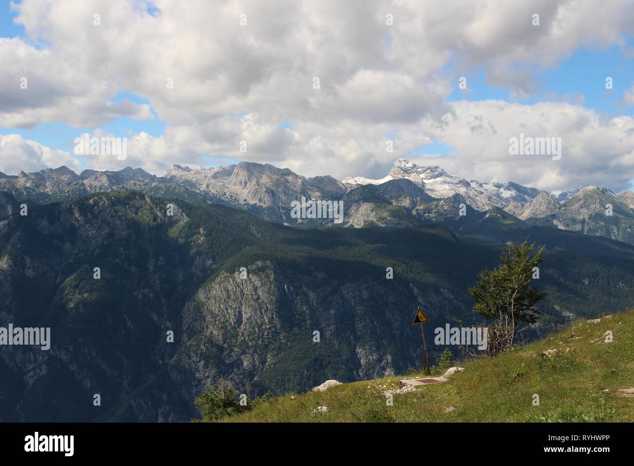 Berge von Triglavski narodni Park, Slowenien Stockfoto