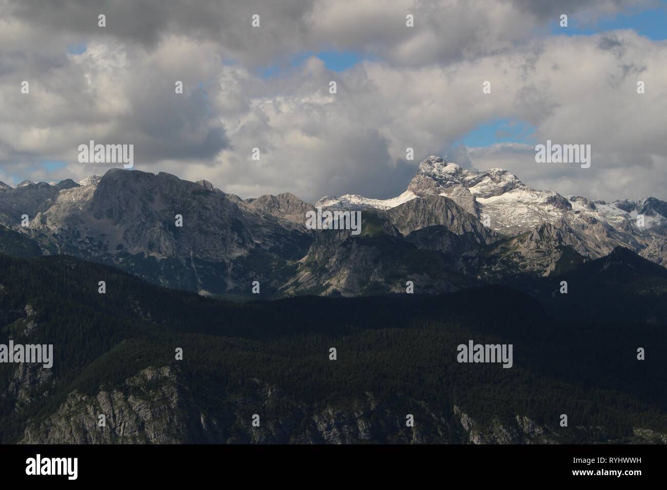 Berge von Triglavski narodni Park, Slowenien Stockfoto