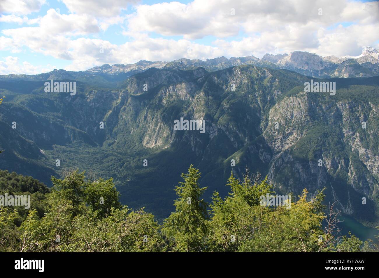Berge von Triglavski narodni Park, Slowenien Stockfoto