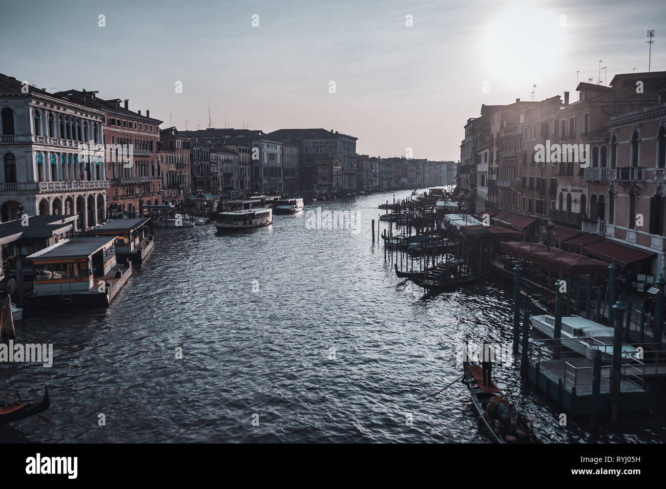 Blick von der Rialtobrücke Stockfoto