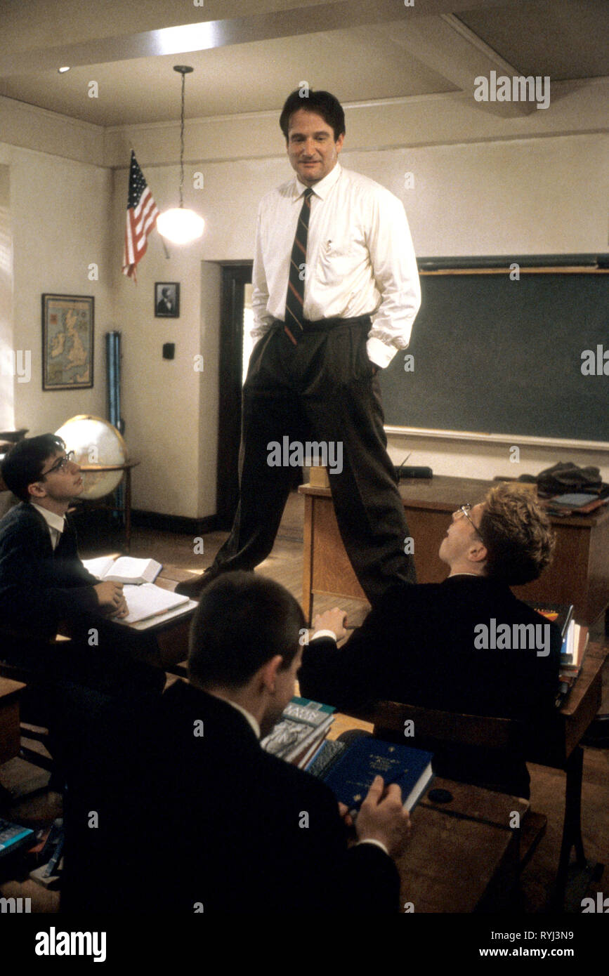 ROBIN WILLIAMS, Dead Poets Society, 1989 Stockfoto