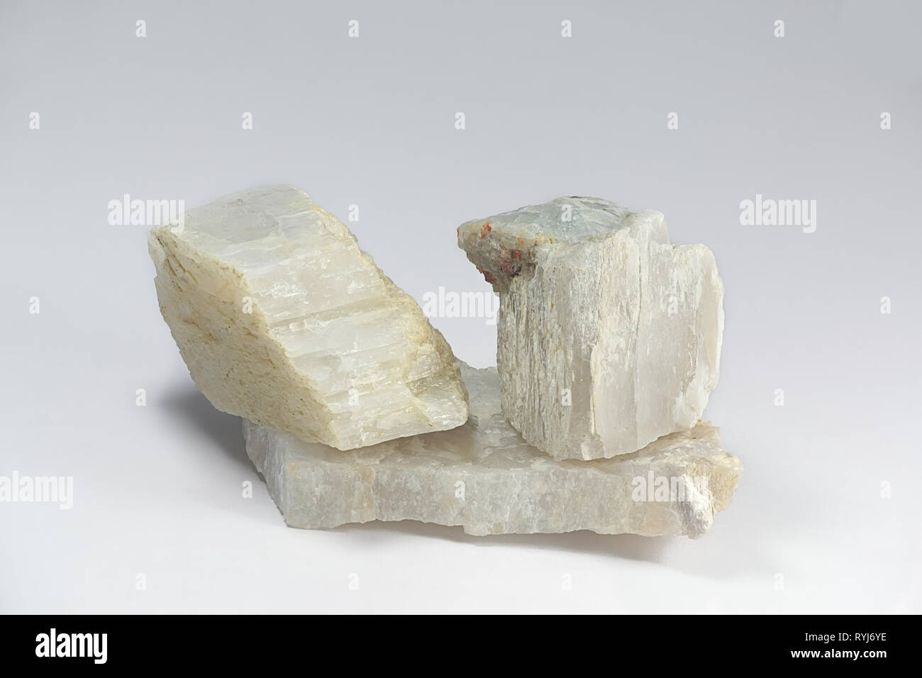 Petalite, großen Industrie lithium Erz. Probe von Somero, Finnland. Stockfoto