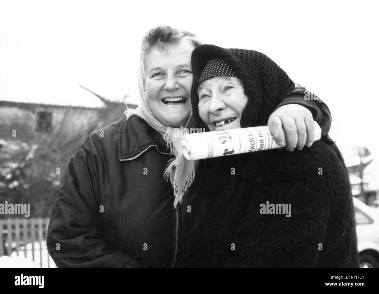 Grenzen, Innerdeutsche Grenze, Öffnung der Grenze in Moedlareuth vom 7.12.1989, Additional-Rights - Clearance-Info - Not-Available Stockfoto