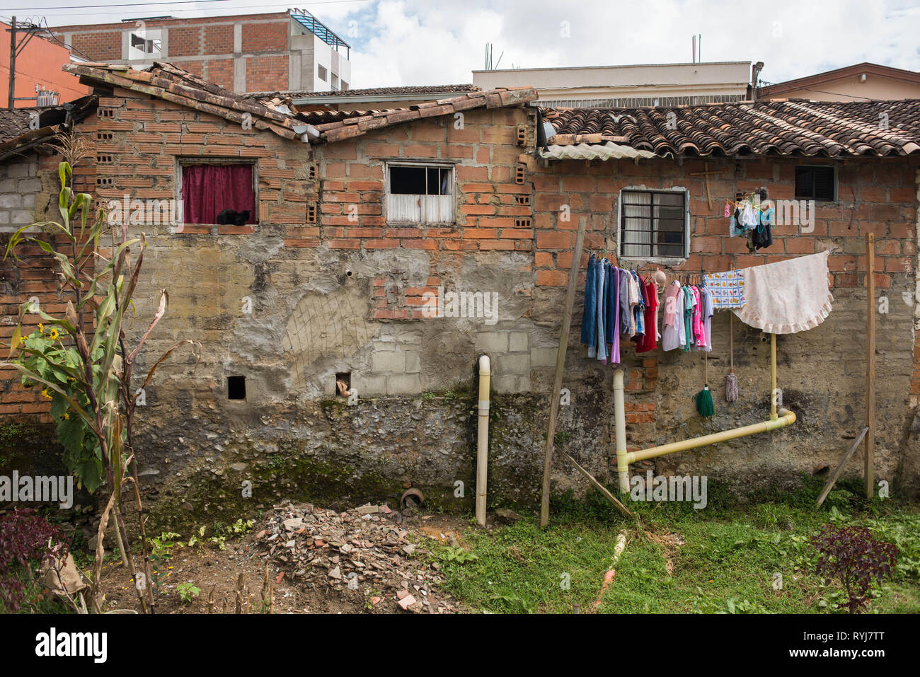 Donmatias, Antioquia, Kolumbien: street scene. Stockfoto