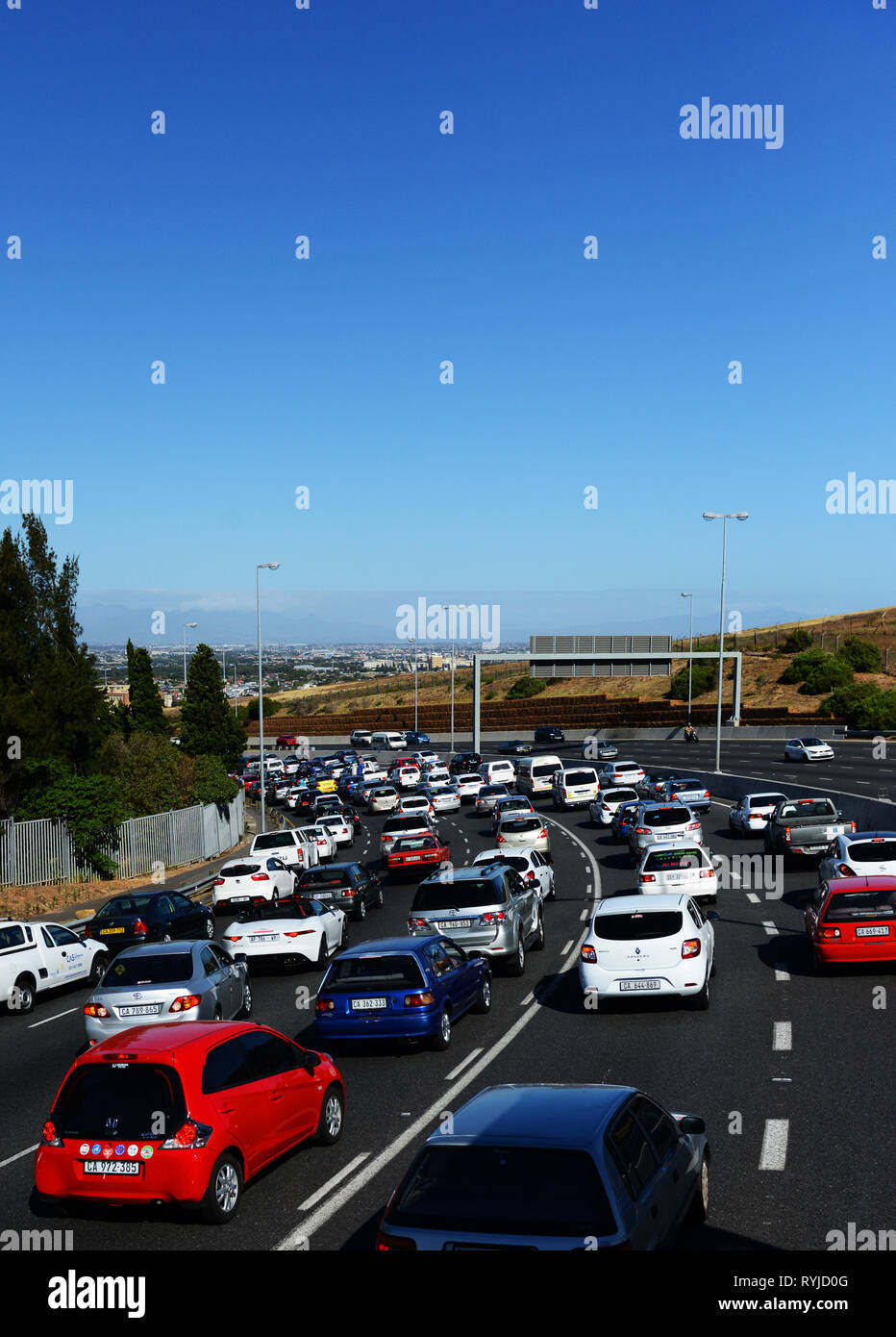 Stau in Kapstadt, Südafrika. Stockfoto