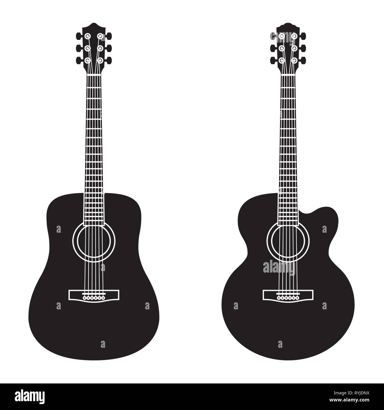 Akustik Gitarre. Vector Illustration Stock Vektor