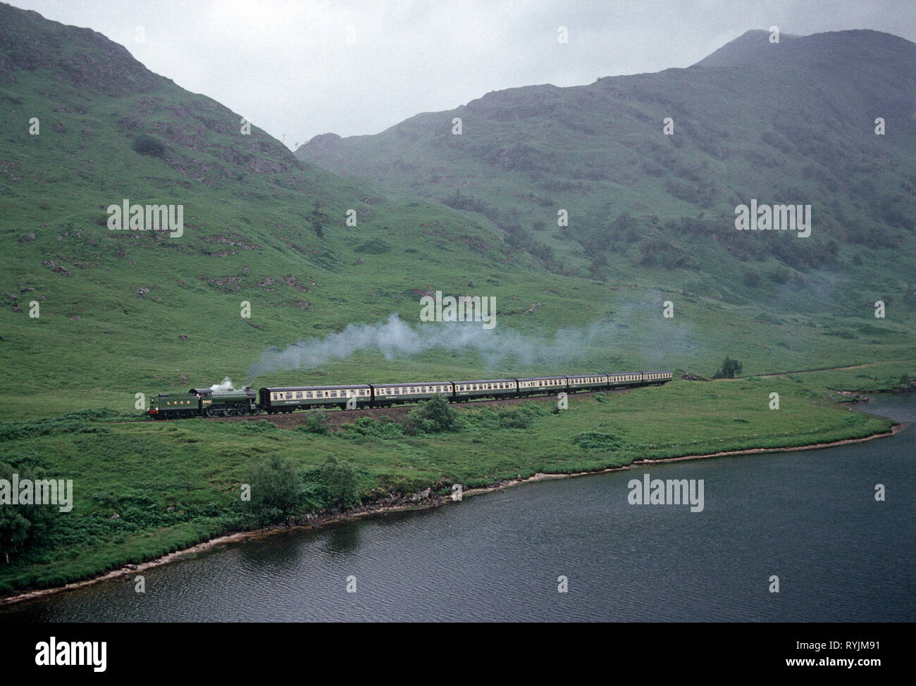 Dampflokomotive LNER Die große Marquess auf der West Highland Line, Schottland Stockfoto