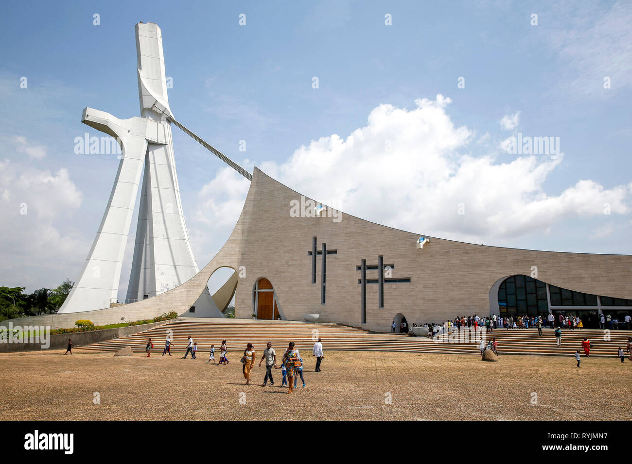 Saint Paul's Kathedrale, Abidjan, Elfenbeinküste. Stockfoto