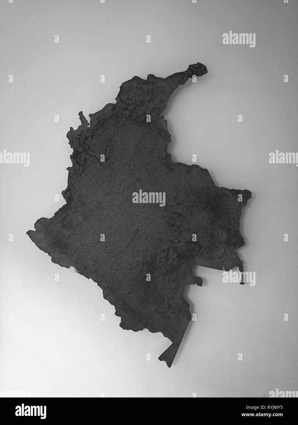 Karte von Kolumbien Kunst Stockfoto
