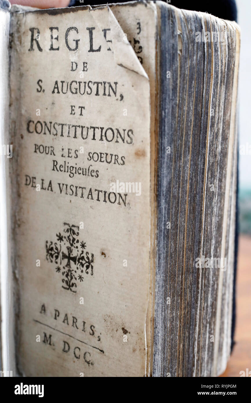 Klösterlichen regeln. Die Regel des Heiligen Augustinus. Frankreich. Stockfoto
