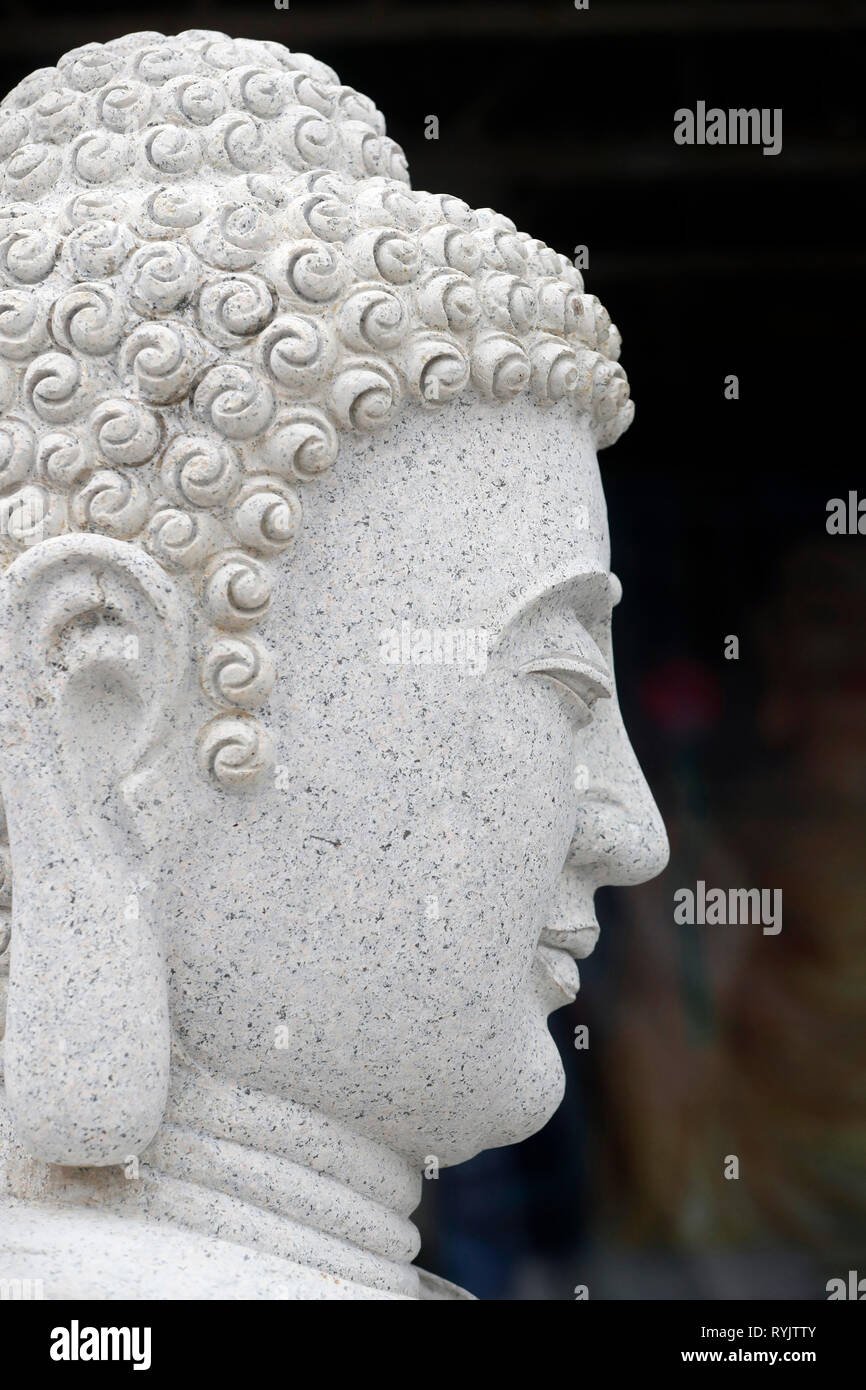 Kopf des Buddha. Statue. Vung Tau. Vietnam. Stockfoto