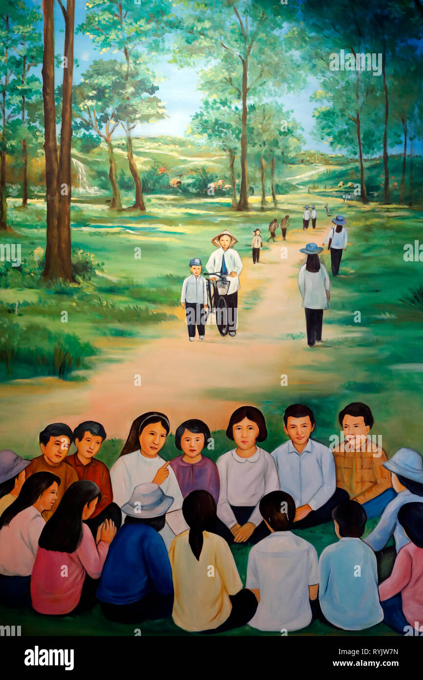 Dominikanische Gemeinschaft von Bien Hoa. Domincian Schwestern im Norden Vietnams. Malerei. Vietnam. Stockfoto