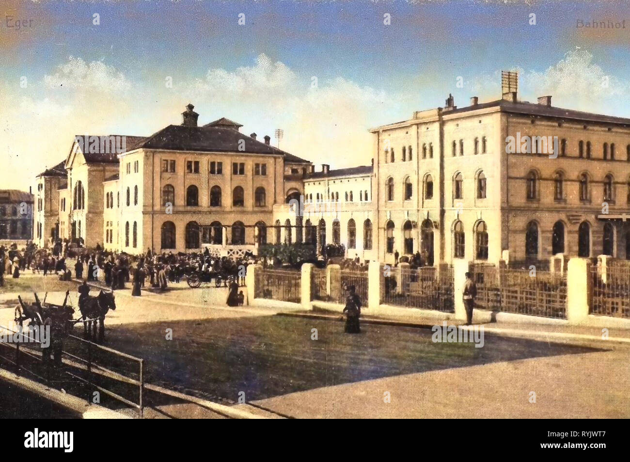 Cheb (Bahnhof), 1911, Karlsbad, Eger, Bahnhof, Tschechische Republik Stockfoto