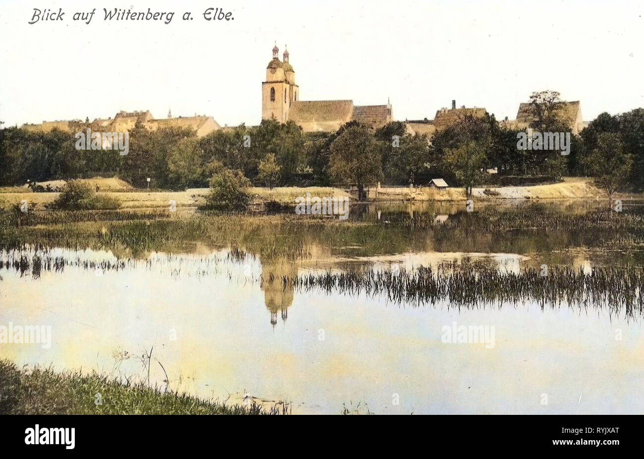 Wittenberg Stadtkirche, Teiche im Landkreis Wittenberg, 1911, Sachsen
