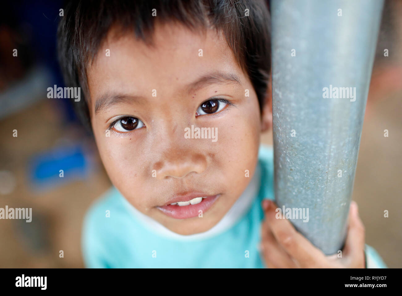 Ethnische Minderheit Kind. Junge Junge. Dalat. Vietnam. Stockfoto