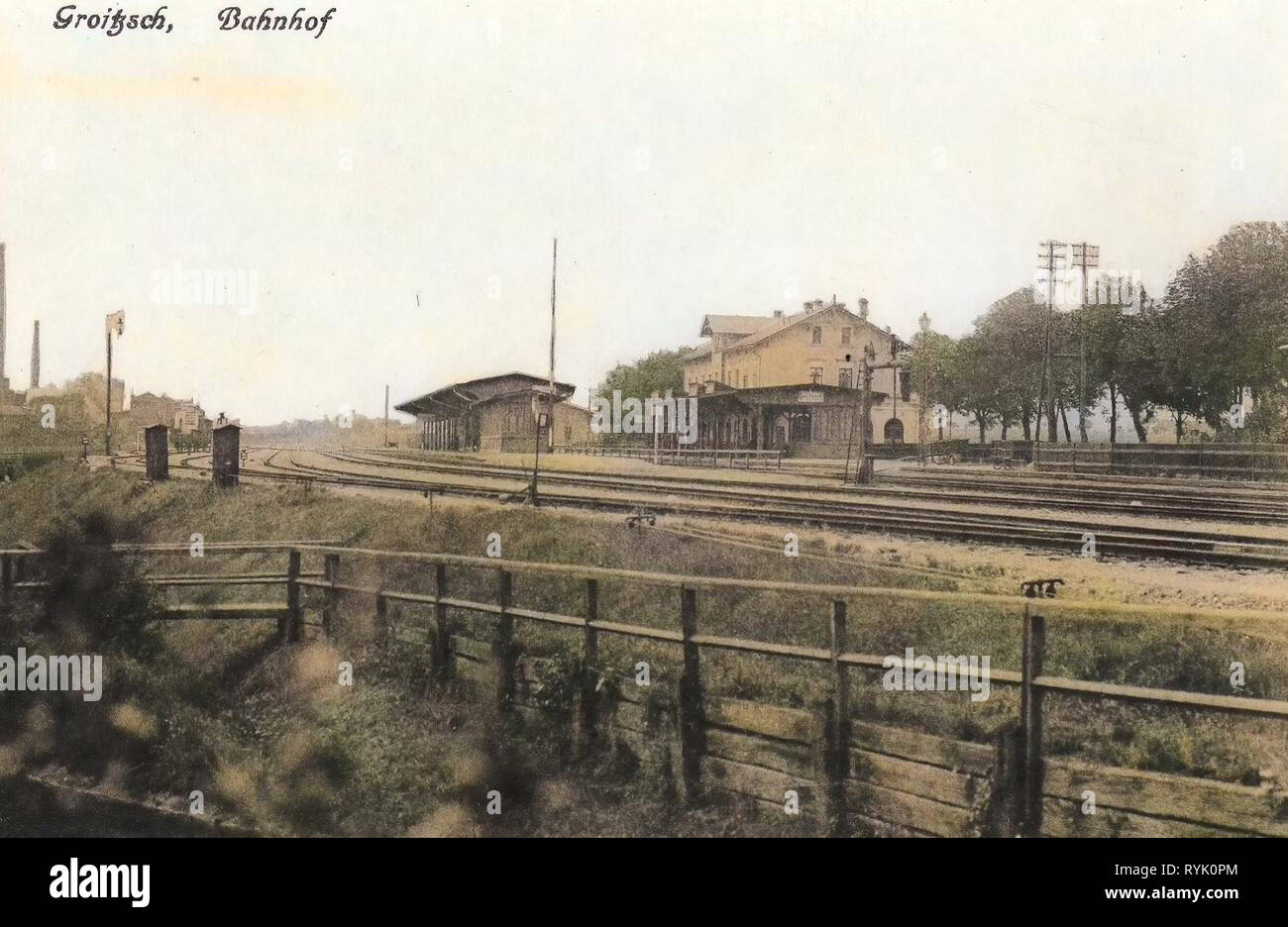 Bahnhof Groitzsch, 1913, Landkreis Leipzig, Groitzsch, Bahnhof