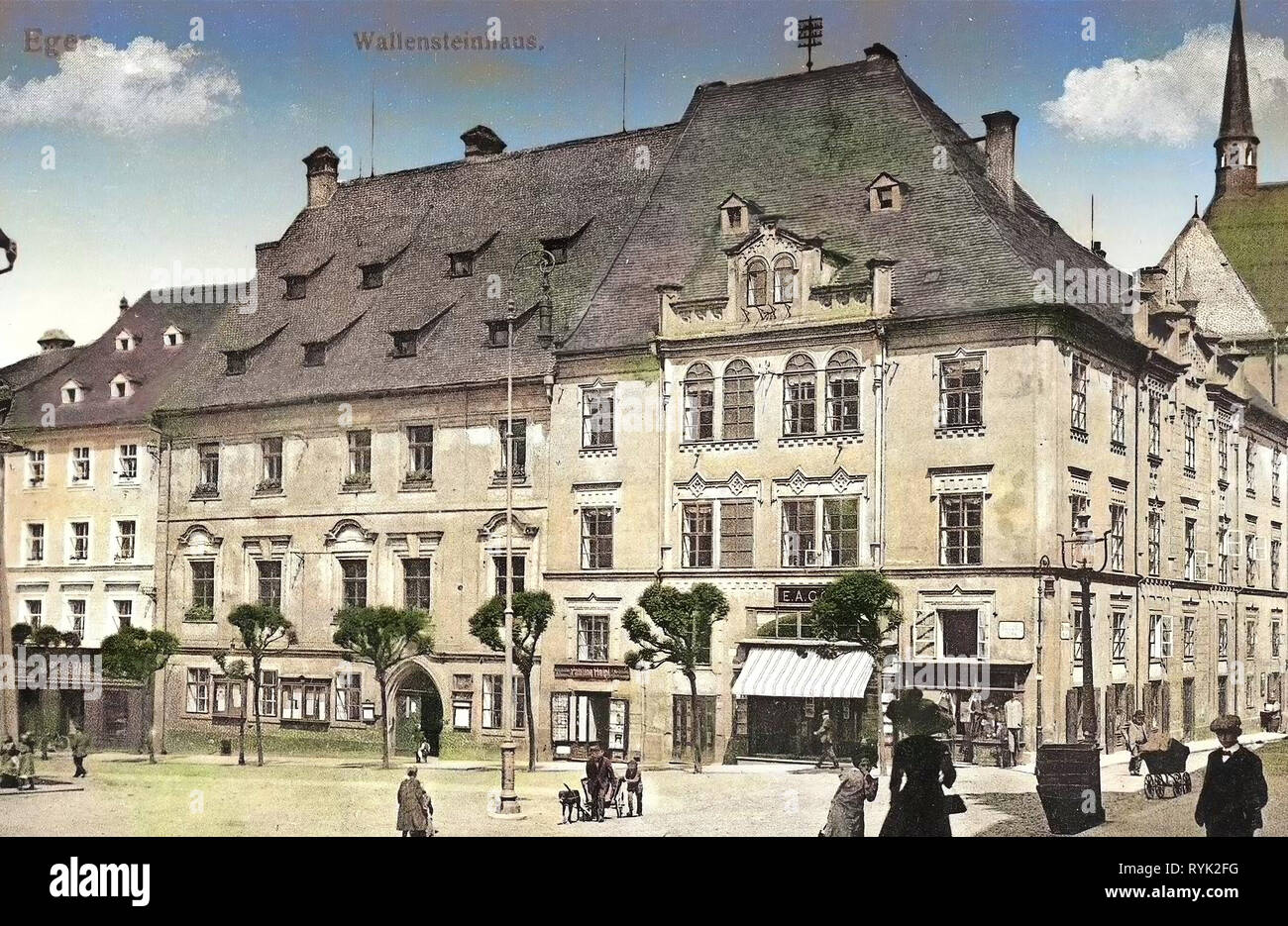 Gebäude in Cheb, 1914, Karlsbad, Eger, Wallensteinhaus, Tschechische Republik Stockfoto