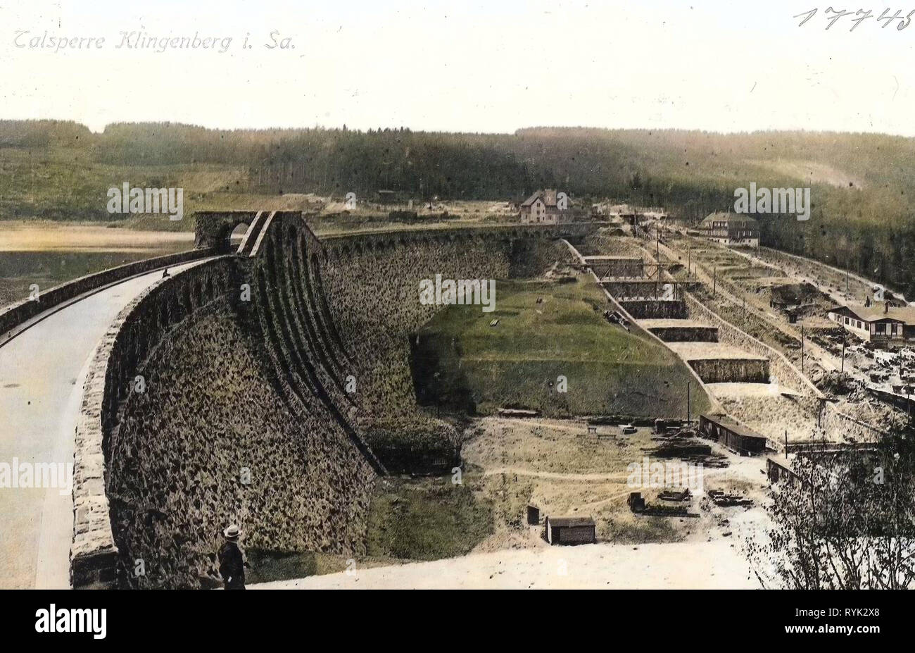 Klingenbergtalsperre, 1914, Landkreis Sächsische Schweiz-Osterzgebirge, Klingenberg, Talsperre, Staumauer, Deutschland Stockfoto
