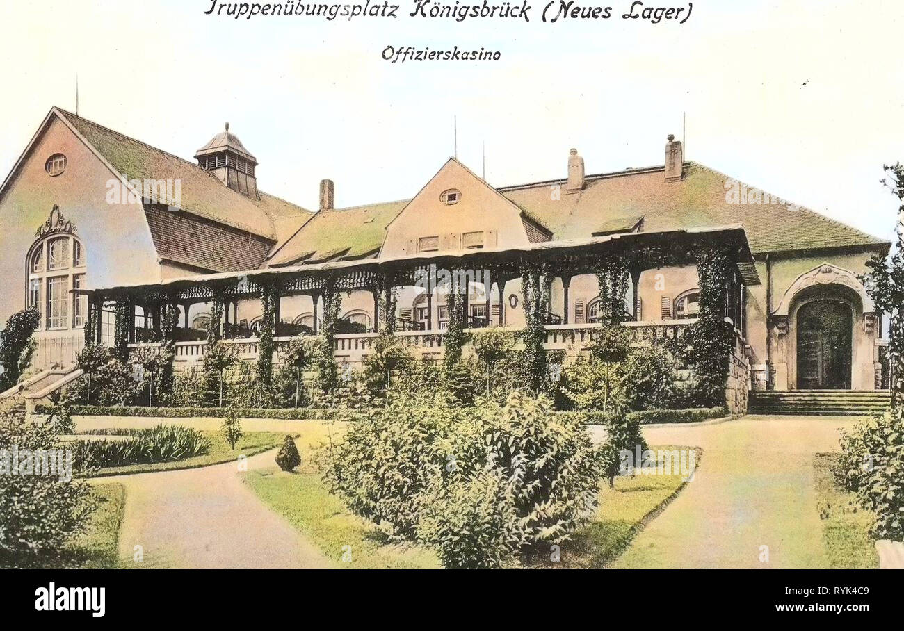 Offizierskasino (Neues Lager), Militärische Übungsplätze in Deutschland, 1914, Landkreis Bautzen, Königsbrück, Offizierskasino Stockfoto