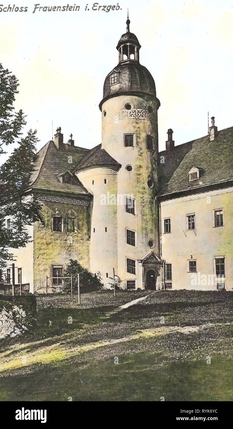 Schloss Frauenstein (Erzgebirge) 1918, Landkreis Mittelsachsen, Frauenstein, Schloß, Deutschland Stockfoto