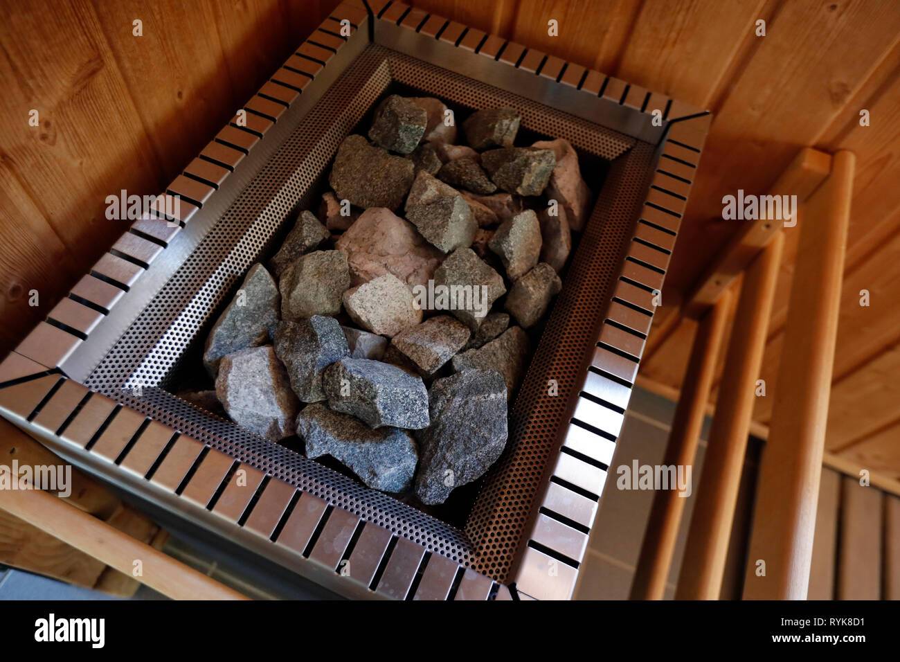 Saint-Gervais Mont-Blanc Thermal Spa. Sauna. Frankreich. Stockfoto