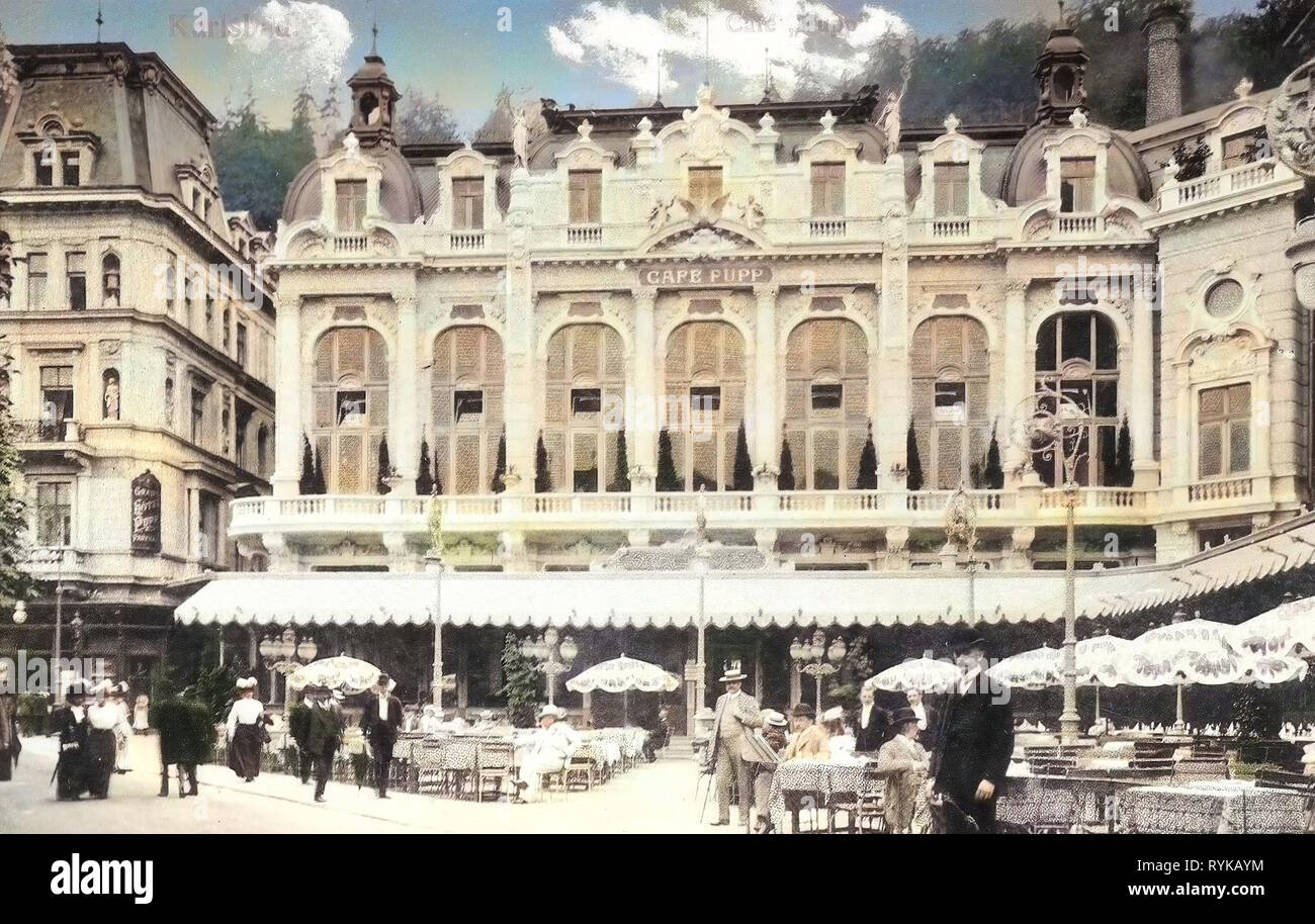 Grandhotel Pupp, Café Pupp (Karlovy Vary), 1912, Karlsbad, Karlsbad, Grand  Hotel Pupp, Tschechische Republik Stockfotografie - Alamy